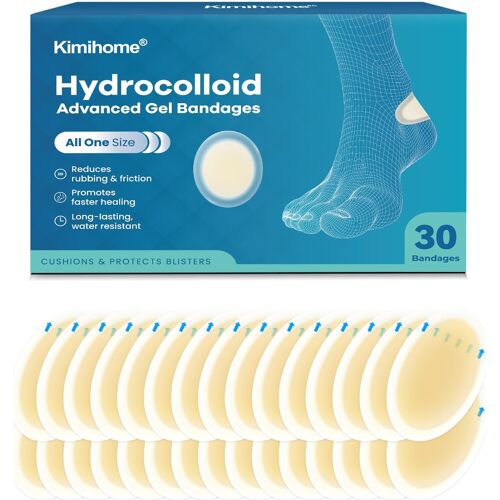 Kalanka-30 Pièces Pansement Ampoule Pied ¿ Bandages En Gel Pour Talon, Orteils ¿ Prévention Des Ampoules Pour Les Voyages ¿ Coussinets Résistants À L'eau (Heel Pack) 