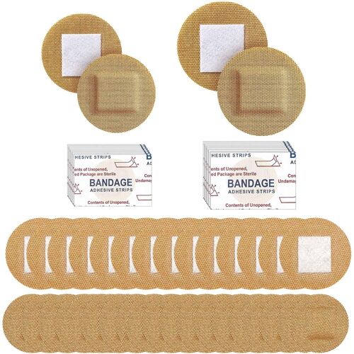 Kalanka-300 Pièces Pansement Rond,22 Mm Et 25 Mm Pansements Ronds,Élastiques Petits Pansements Ronds,Doux Pour La Peau Et Respirants,Adaptés Aux Petites Plaies 