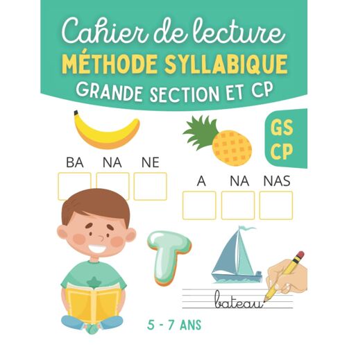 KALANKA-Cahier de lecture - Méthode Syllabique - Grande Section et CP: Apprendre à lire avec des jeux et exercices simples et ludiques pour enfant en Maternelle GS et CP - Alphabet à découper