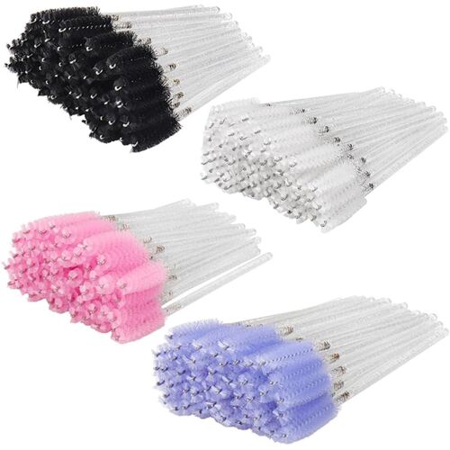 Kalanka-Lot De 200 Brosses À Cils Jetables, Pour Extensions De Cils, Applicateurs De Sourcils, Kit De Pinceaux De Maquillage, Baguettes Magiques Pour Salon De Beauté, Utilisation À La Maison, 4 Coule 