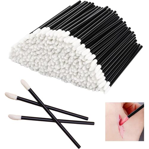Kalanka-Lot De 300 Pinceaux À Lèvres Noirs Pour Rouge À Lèvres, Baguettes À Lèvres, Applicateur, Baume À Lèvres, Applicateur De Gloss À Lèvres, Pinceaux De Maquillage 