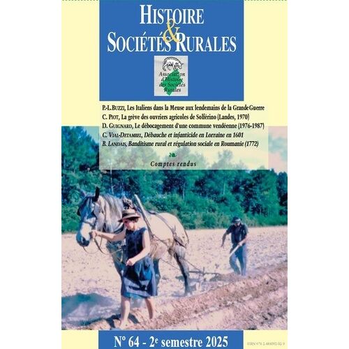 Histoire & Sociétés Rurales, N° 64 - Varia