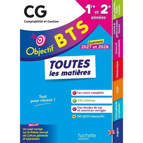 Objectif Bts Cg (1re Et 2e Années) - Toutes Les Matières, Examens 2027-2028
