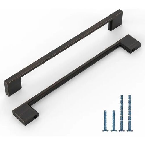 Lot de 10 poignées de meubles métal 192 mm Oil Rubbed Bronze bronze brossé à l¿huile, vis incluses pour armoires cuisine tiroirs