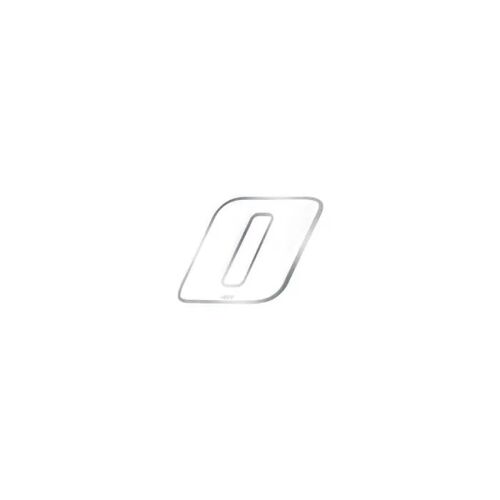 Autocollant - 4r Quattroerre.It - Numéro 0 - Blanc Chrome - 27 X 37 Mm - Moto