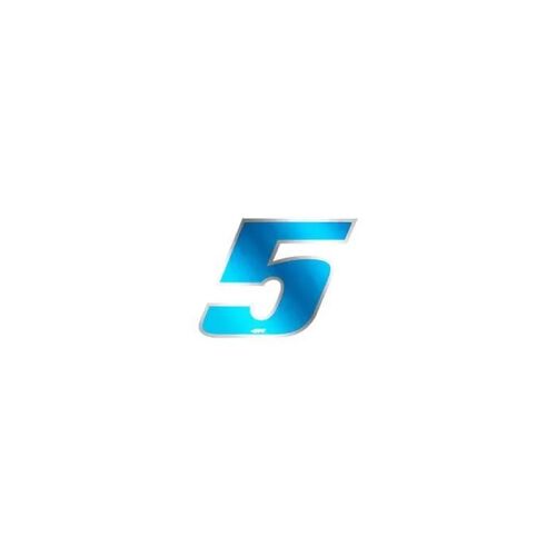 Numéro Autocollant De Course Mini Bleu 5
