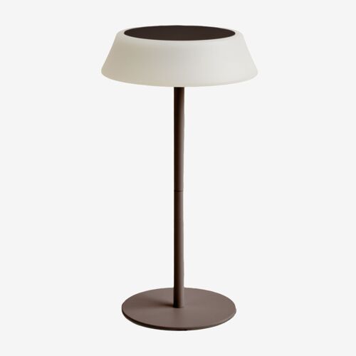 Lampe De Table Solaire Led Sans Fil Pour Extérieur En Polyéthylène Et Fer Ulenia Marron Chocolat
