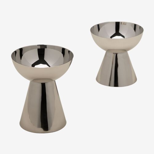 Set de 2 chandeliers en acier inoxydable Silentinan Acier inoxydable brillant
