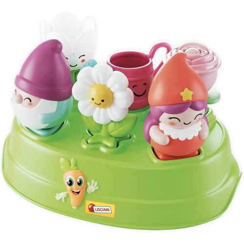 KALANKA-Lisciani - CAROTINA Baby Edu Shapes - Lutins & Fleurs - Jeu Éducatif Bébé dès 10 Mois - Jouet Formes et Couleurs Bébé - avec 6 Personnages - Développement Logique - Motricité Fine - Jeu Senso