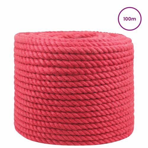vidaXL Corde en Jute Rouge Jute 100% Tossa