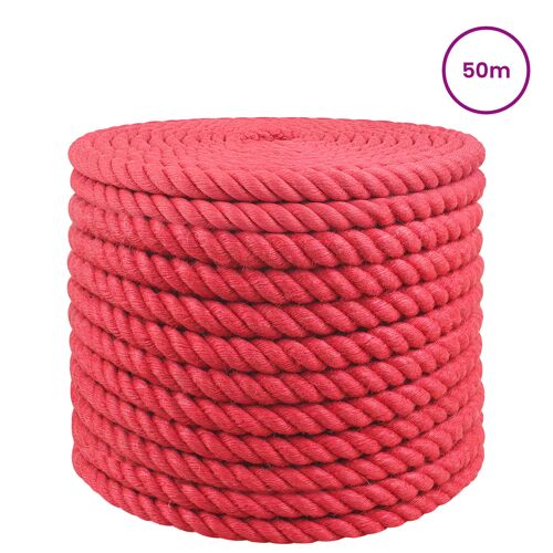 vidaXL Corde en Jute Rouge Jute 100% Tossa