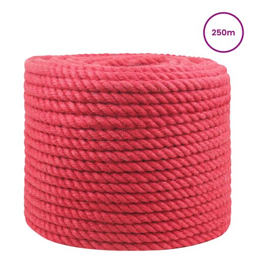 vidaXL Corde en Jute Rouge Jute 100% Tossa
