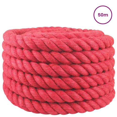 vidaXL Corde en Jute Rouge Jute 100% Tossa