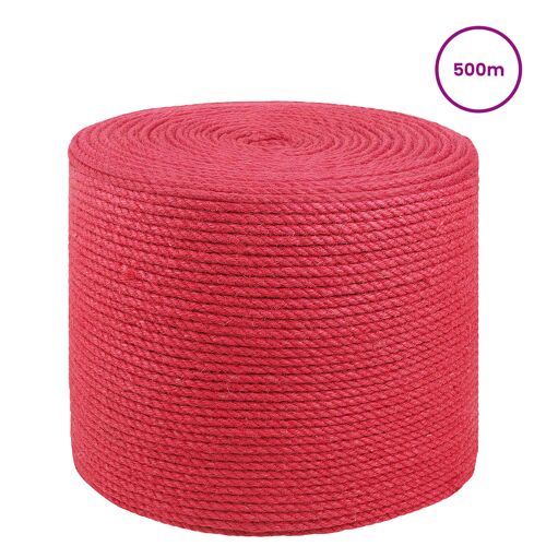vidaXL Corde en Jute Rouge Jute 100% Tossa
