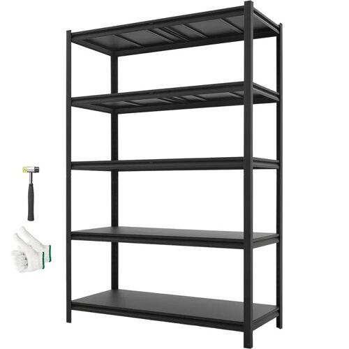 Étagère Rangement à 5 Niveaux Réglables-Duoku-1230x522x1813 mm, Capacité Totale de Charge 1360,8 kg, pour Atelier, Garage