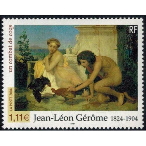Art : "Un Combat De Coqs" Oeuvre De Jean-Léon Gérôme Année 2004 N° 3660 Yvert Et Tellier Luxe