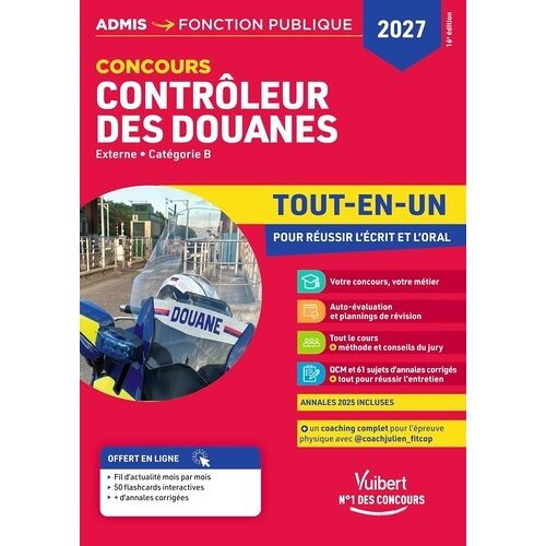 Concours Contrôleur Des Douanes Externe, Catégorie B - Tout-En-Un