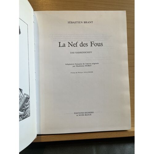 Sébastien Brant La Nef Des Fous Éditions Seghers / Nuée Bleue 1979
