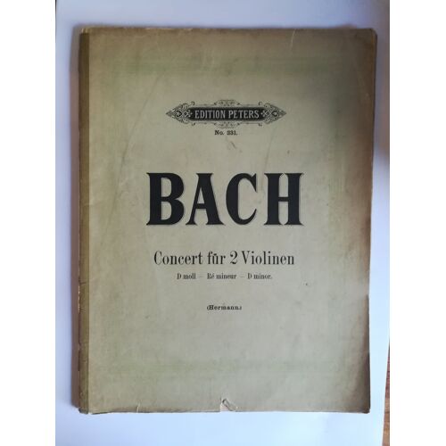 J.S. Bach - Partition Concerto Pour 2 Violons - Peters 231