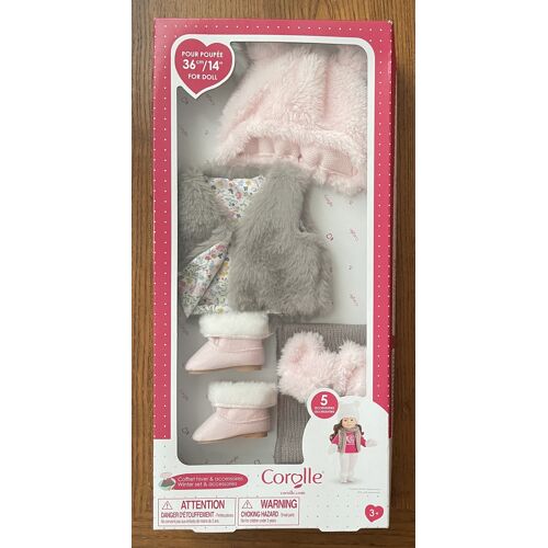 COFFRET HIVER & ACCESSOIRES POUR POUPÉE COROLLE DE 36 CM NEUF