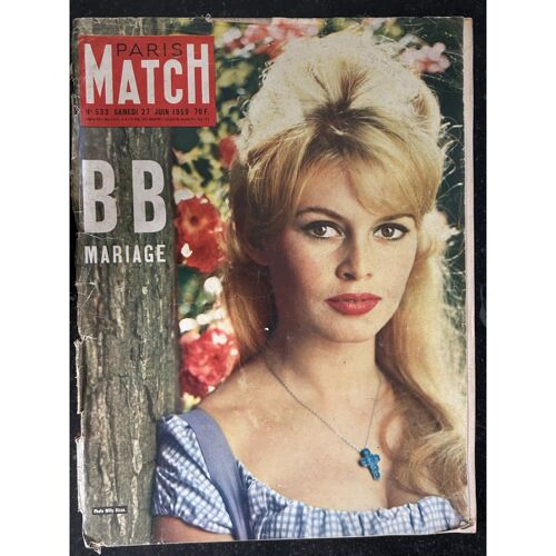 Paris Match N° 533 Samedi 27 Juin 1959 Cover Brigitte Bardot Mariage 10 Pages La Callas