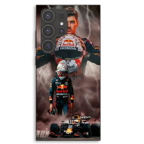 Coque Pour Samsung Galaxy S23 Ultra Verstappen éclair Formule 1 Casque F1 Maniacase