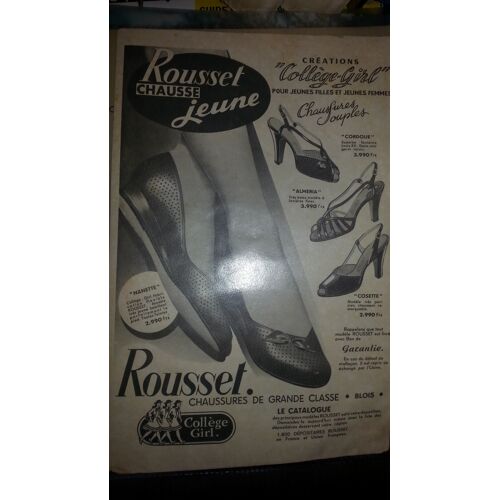 Ancienne Publicité Papier: Chaussures Roussel, Parue Dans La Presse En 1955