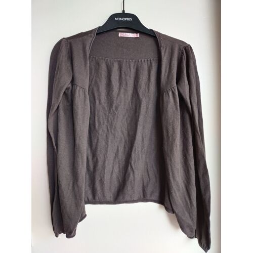 Gilet Cfk Monoprix Taupe Kaki 12 Ans
