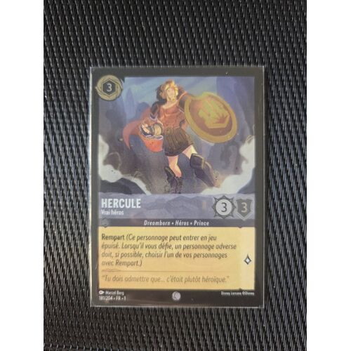 Carte Lorcana Hercule Vrai Héros 181/204 Foil Nm Fr Pokefantasyy