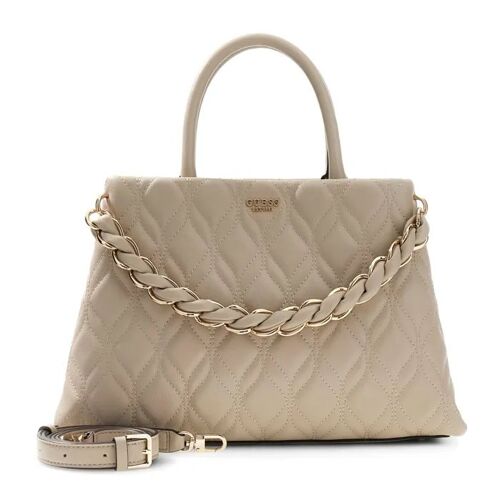 GUESS Sac à épaule bandoulière taupe pour femme - Maxine Girlfriend Satchel Light Taupe 347836