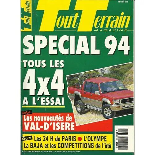 Tout Terrain Magazine 52 De 1993 Tous Les 4x4 Essais,Baja