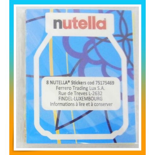 Série Nutella : 8 Stickers Autocollants