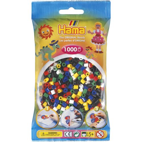 Hama Beads Midi Sachet 1000 Perles Base Mix 6 Coul
