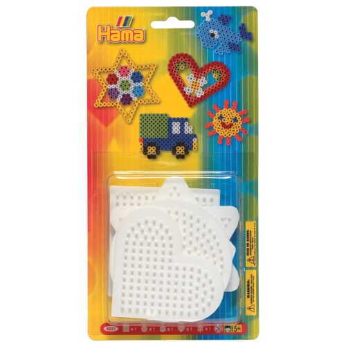 Hama Beads Midi Plaques Blister PM x 5 géométriques