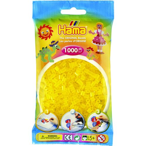 Hama Beads Midi Sachet 1000 Perles Jaune Transp