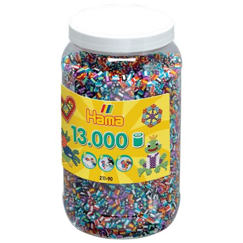 Hama Beads Midi Pot 13000 Perles Mélange Bicolore