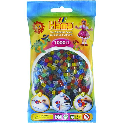 Hama Beads Midi Sachet 1000 Perles Transp Mix