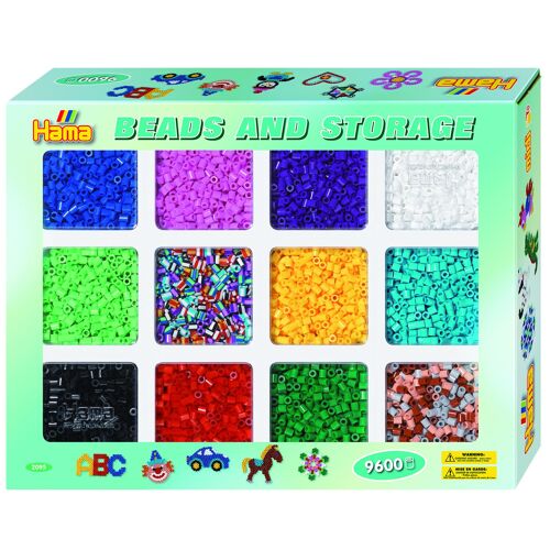 Hama Beads Midi Boite Gm 9600 Perles À Casiers