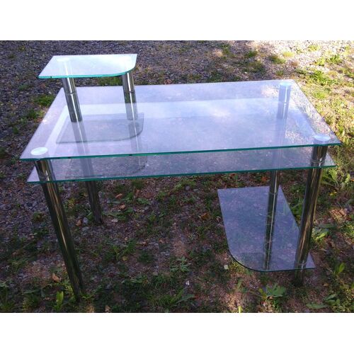 Bureau en verre entièrement démontable sans outils