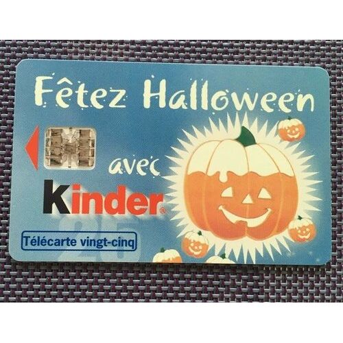 Télécarte Vingt-Cinq Fétez Halloween Avec Kinder
