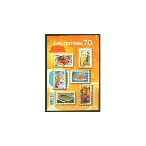 "Les Années 1970" : Automobile, Mode, Sports D'Hiver, Télévision, Parc Des Princes, Les Loisirs Feuillet 5056 Année 2016 N° 5056 5057 5058 5059 5060 5061 Yvert Et Tellier Luxe