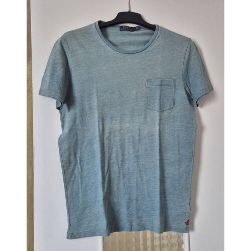 T Shirt Polo Ralph Lauren Homme Taille M Fr 38 Bleu Clair Logo Rouge