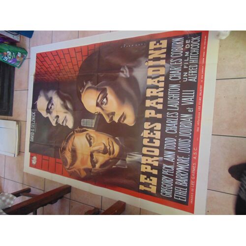 Affiche Cinema 120x 160 "Le Procés Paradine"