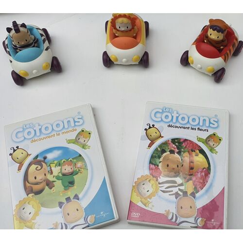 Lot Cotoons Smoby - livres cubes DVD voitures figurines bébé éveil