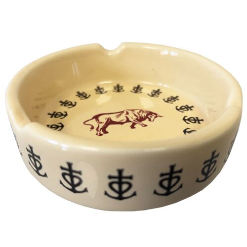Cendrier en Céramique 10 cm Décor Taureau Camargue