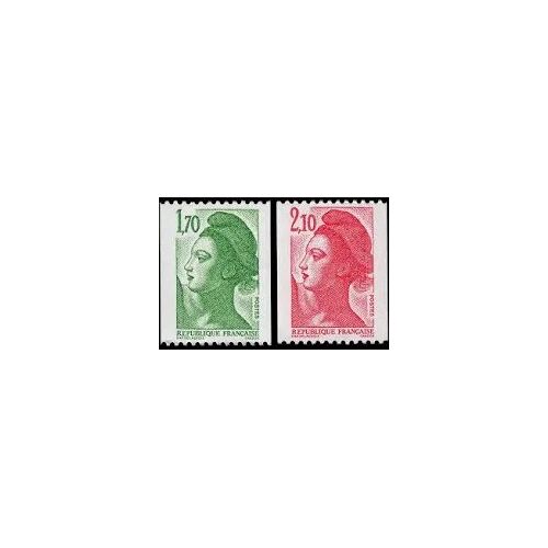 Type Liberté Provenant De Roulettes La Paire Année 1984 N° 2321 2322 Yvert Et Tellier Luxe