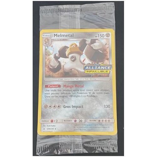 Pokemon Melmetal 129 / 214 Holo Stamp Sl10 Alliance Infaillible