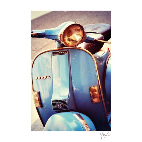 La Dolce Vita, Piaggio Vespa, Rome, Italie - Photo Roulée - Format 50x70 Cm