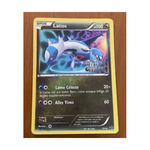 Pokemon Latios 10 / 20 Holo Set Coffre Des Dragons Stamp
