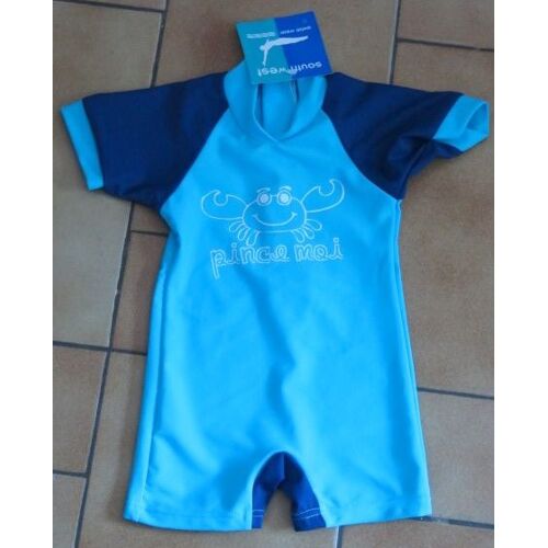 Combinaison / Shorty De Bain Bleu - 6 Mois